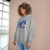 Pop Art Kamala Champion Hoodie (navy text)