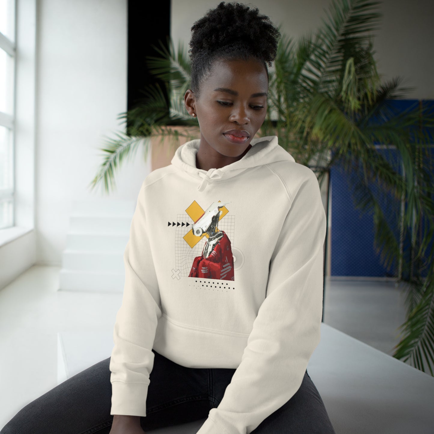 "Robot in Red" Unisex Supply Hoodie