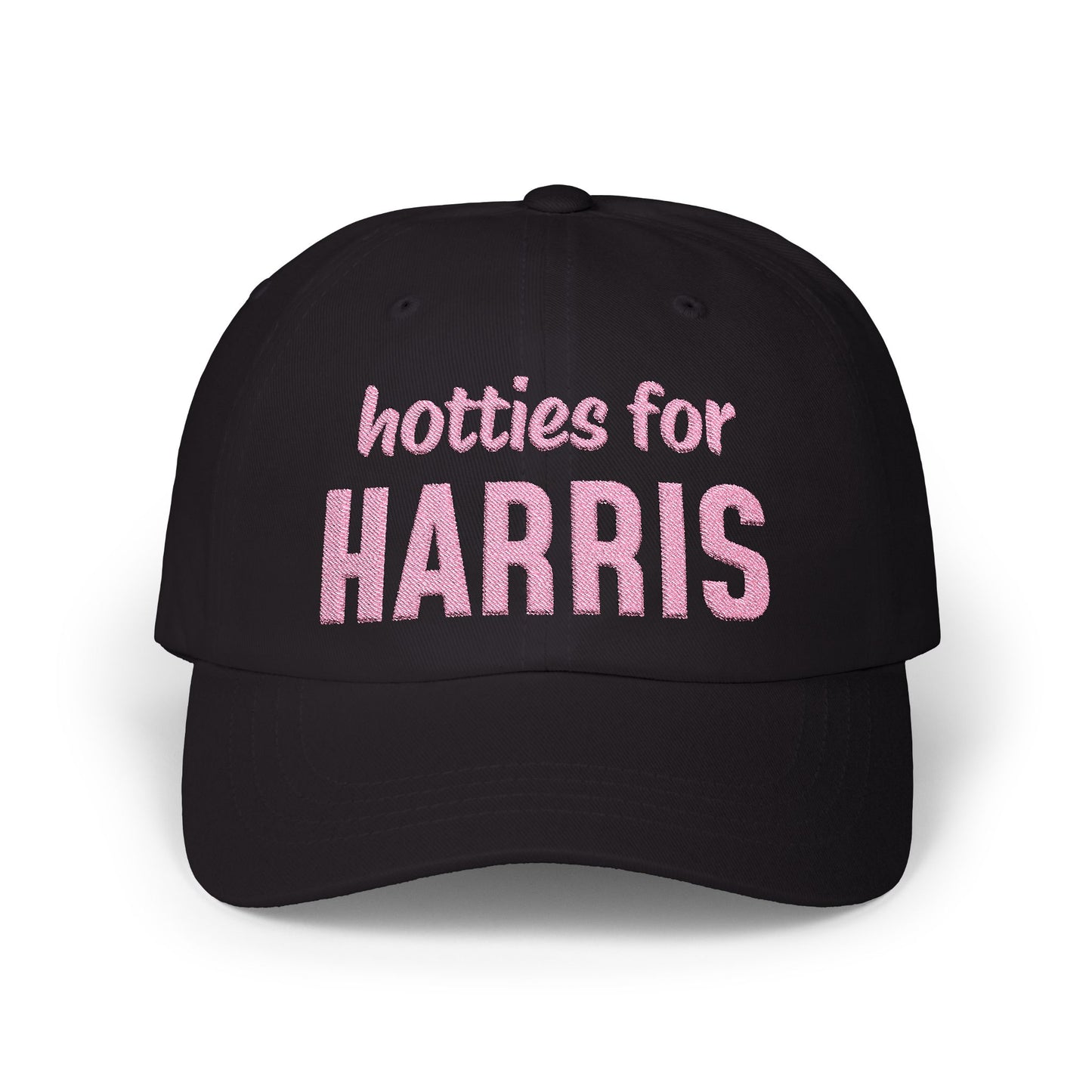 Hotties for Harris Embroidered Cap (pink text)