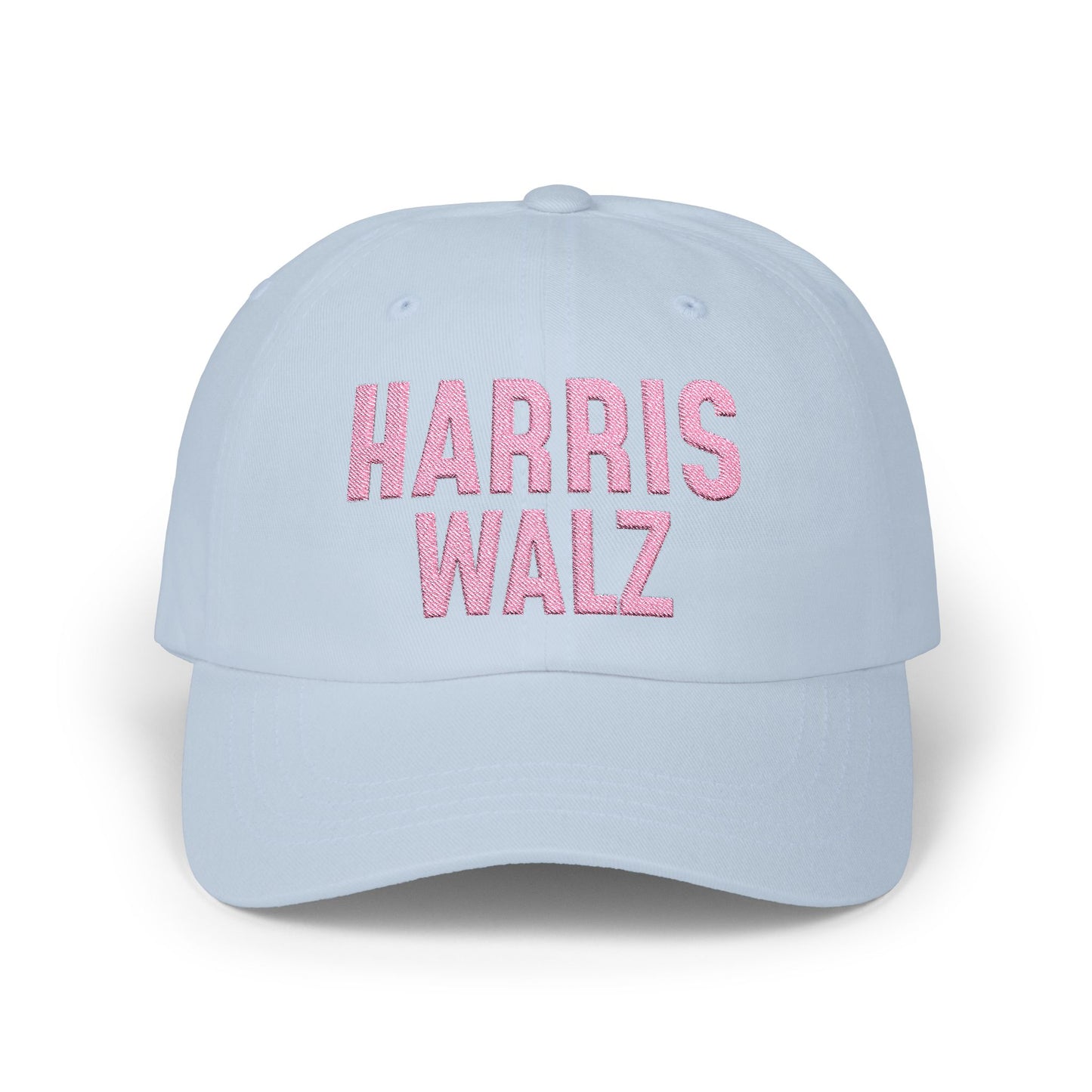 Harris-Walz Embroidered Cap (pink text)