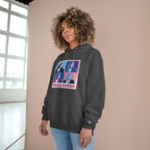 Pop Art Kamala Champion Hoodie (pink text)