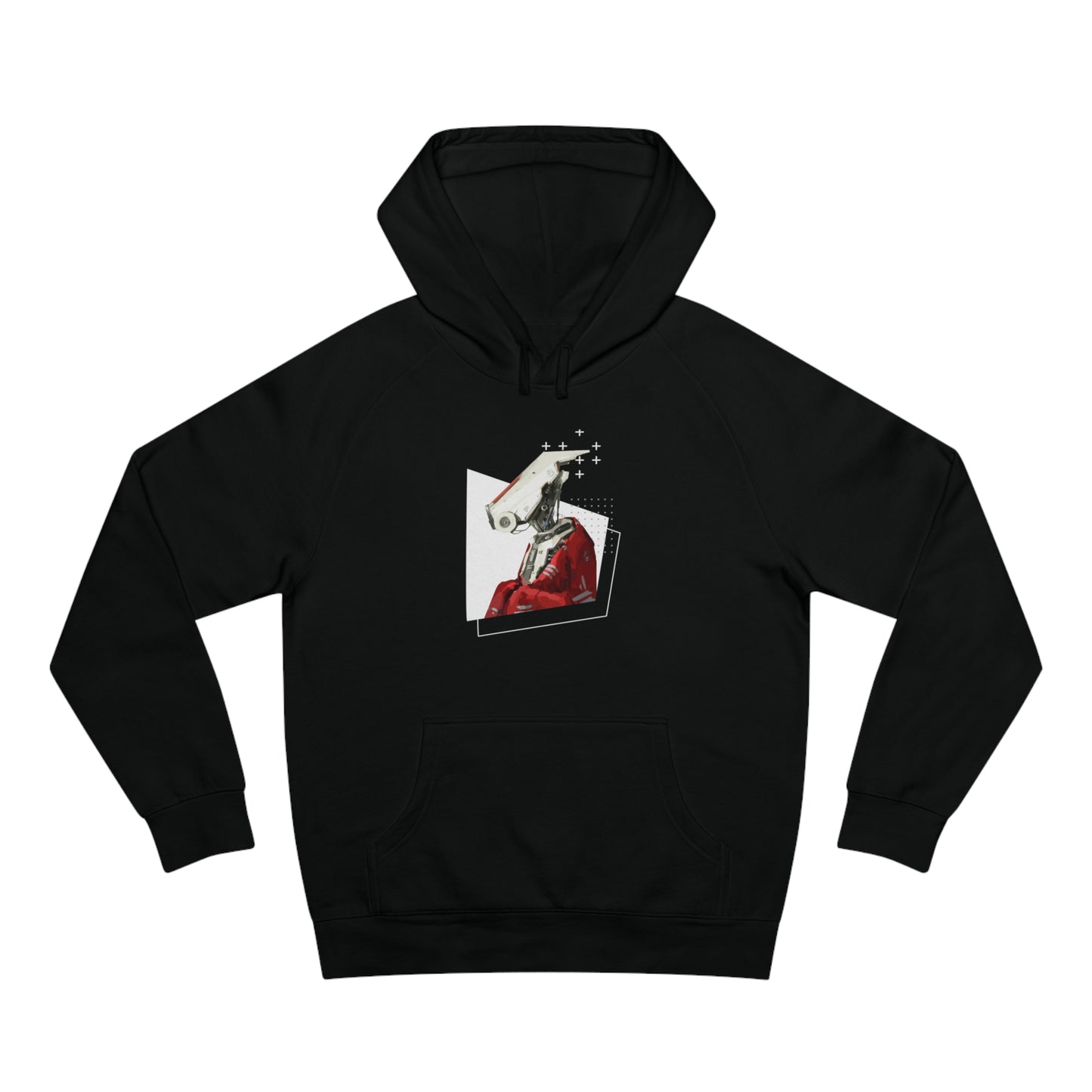 "Robot in Red" Unisex Supply Hoodie