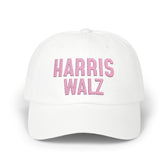 Harris-Walz Embroidered Cap (pink text)