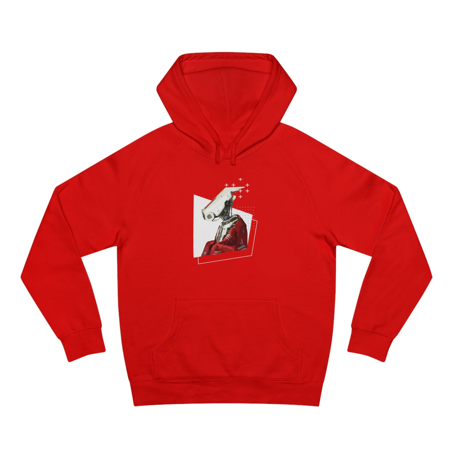 "Robot in Red" Unisex Supply Hoodie