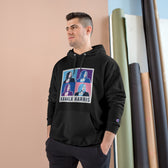 Pop Art Kamala Champion Hoodie (navy text)