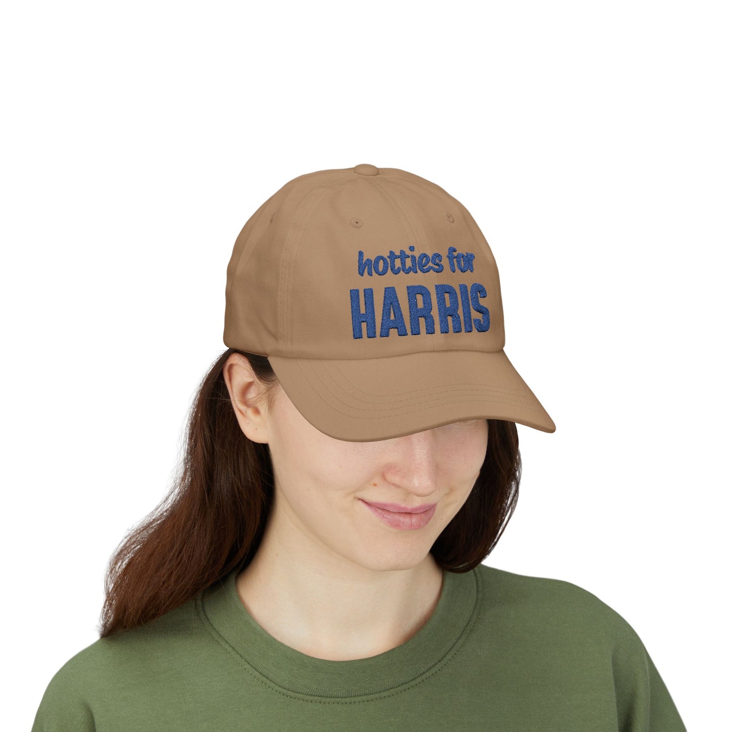 Hotties for Harris Embroidered Cap (blue text)