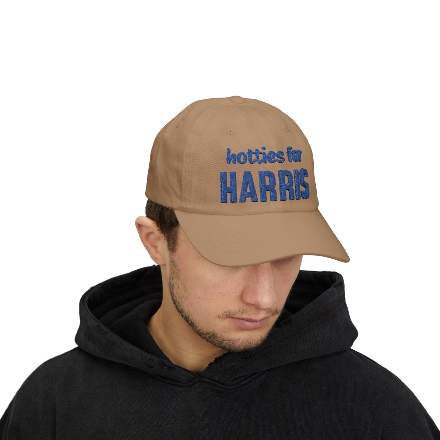 Hotties for Harris Embroidered Cap (blue text)