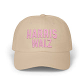 Harris-Walz Embroidered Cap (pink text)