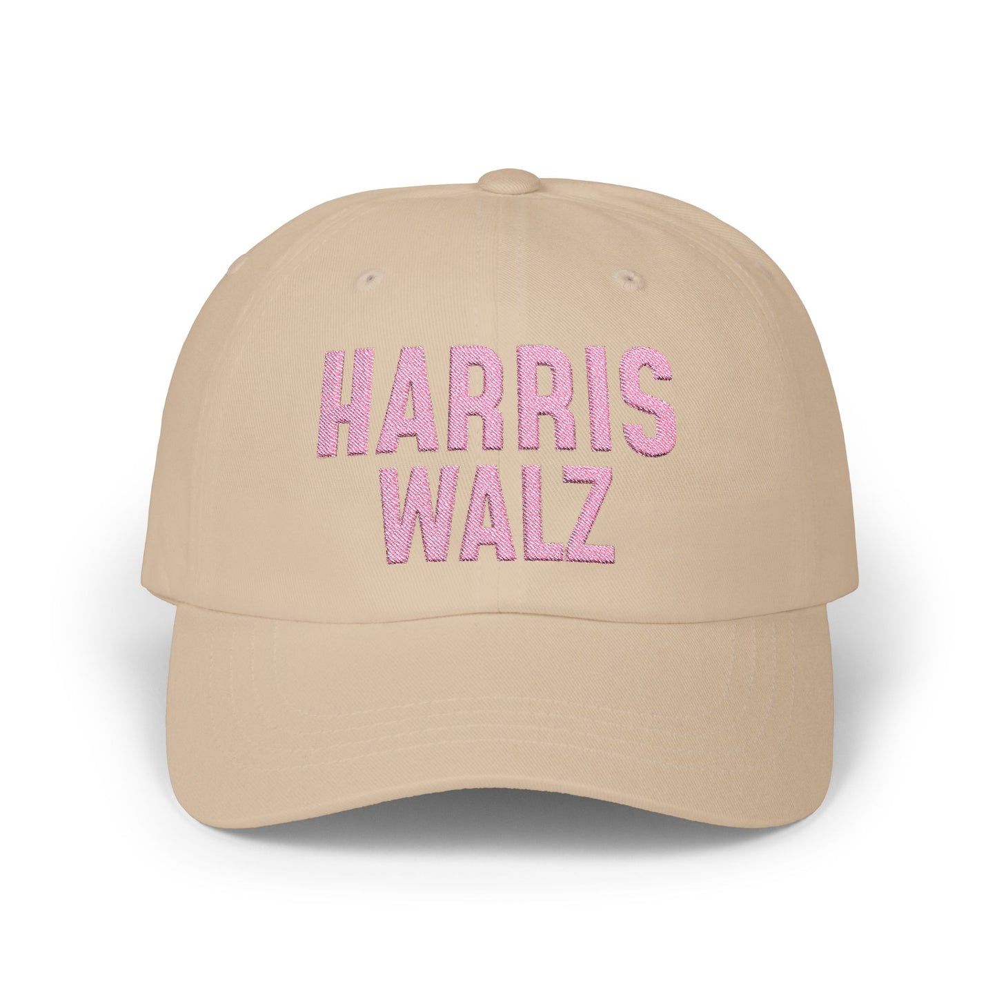 Harris-Walz Embroidered Cap (pink text)