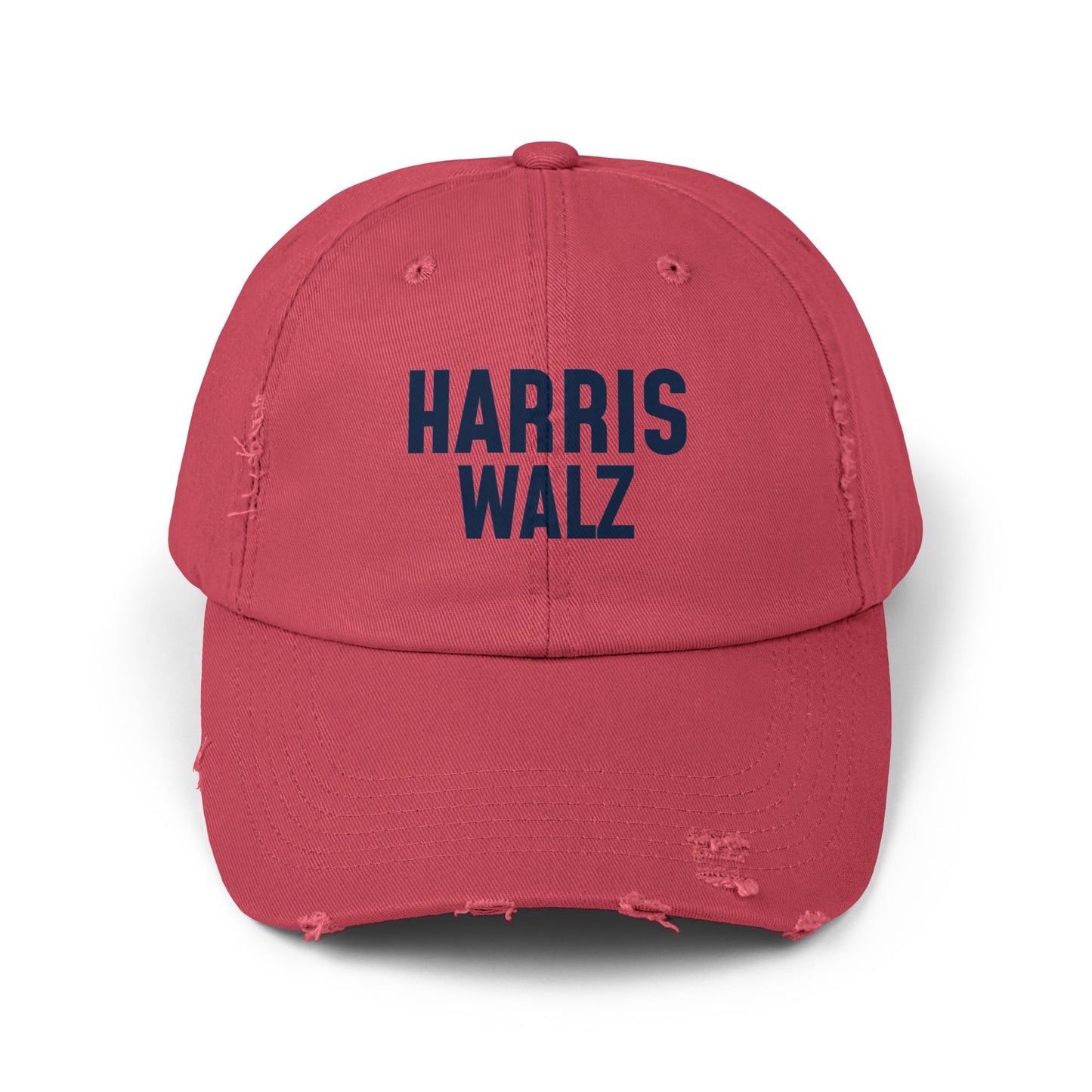 Harris-Walz Distressed Cap (navy text)