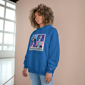 Pop Art Kamala Champion Hoodie (navy text)