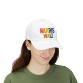 Harris-Walz Embroidered Cap (rainbow text)