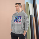 Pop Art Kamala Champion Hoodie (pink text)