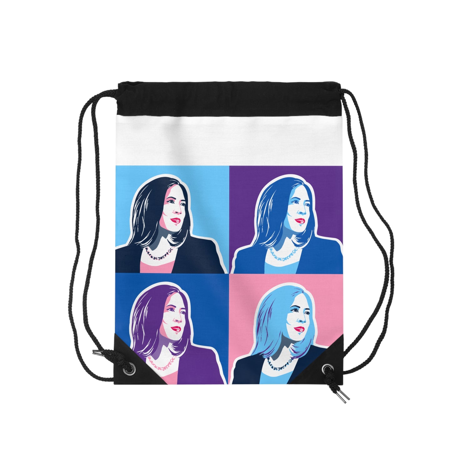 Pop Art Kamala Drawstring Bag