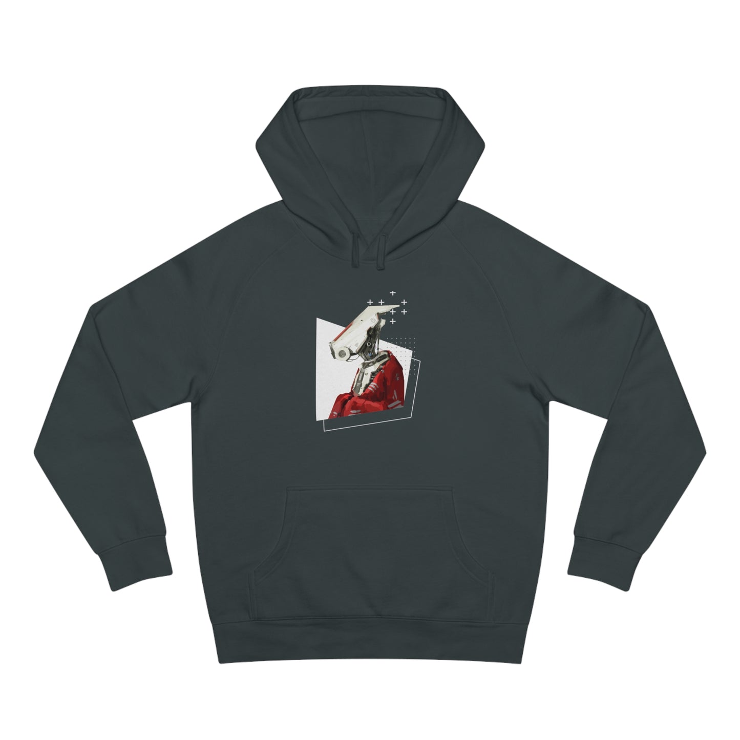 "Robot in Red" Unisex Supply Hoodie