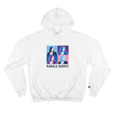 Pop Art Kamala Champion Hoodie (navy text)