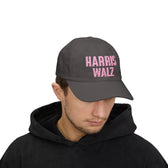 Harris-Walz Embroidered Cap (pink text)