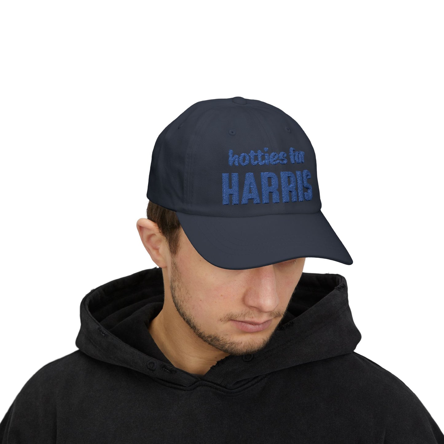 Hotties for Harris Embroidered Cap (blue text)