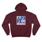 Pop Art Kamala Champion Hoodie (pink text)