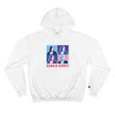 Pop Art Kamala Champion Hoodie (pink text)