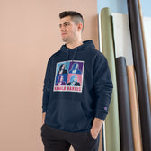 Pop Art Kamala Champion Hoodie (pink text)