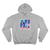 Pop Art Kamala Champion Hoodie (pink text)