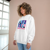 Pop Art Kamala Champion Hoodie (pink text)