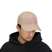 Hotties for Harris Embroidered Cap (pink text)