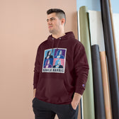 Pop Art Kamala Champion Hoodie (navy text)