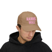 Harris-Walz Embroidered Cap (pink text)