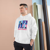 Pop Art Kamala Champion Hoodie (pink text)