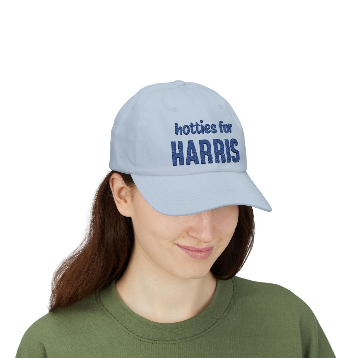 Hotties for Harris Embroidered Cap (blue text)