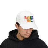 Harris-Walz Embroidered Cap (rainbow text)