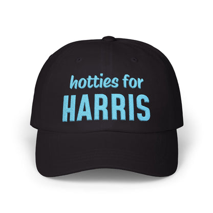 Hotties for Harris Embroidered Cap (light blue text)