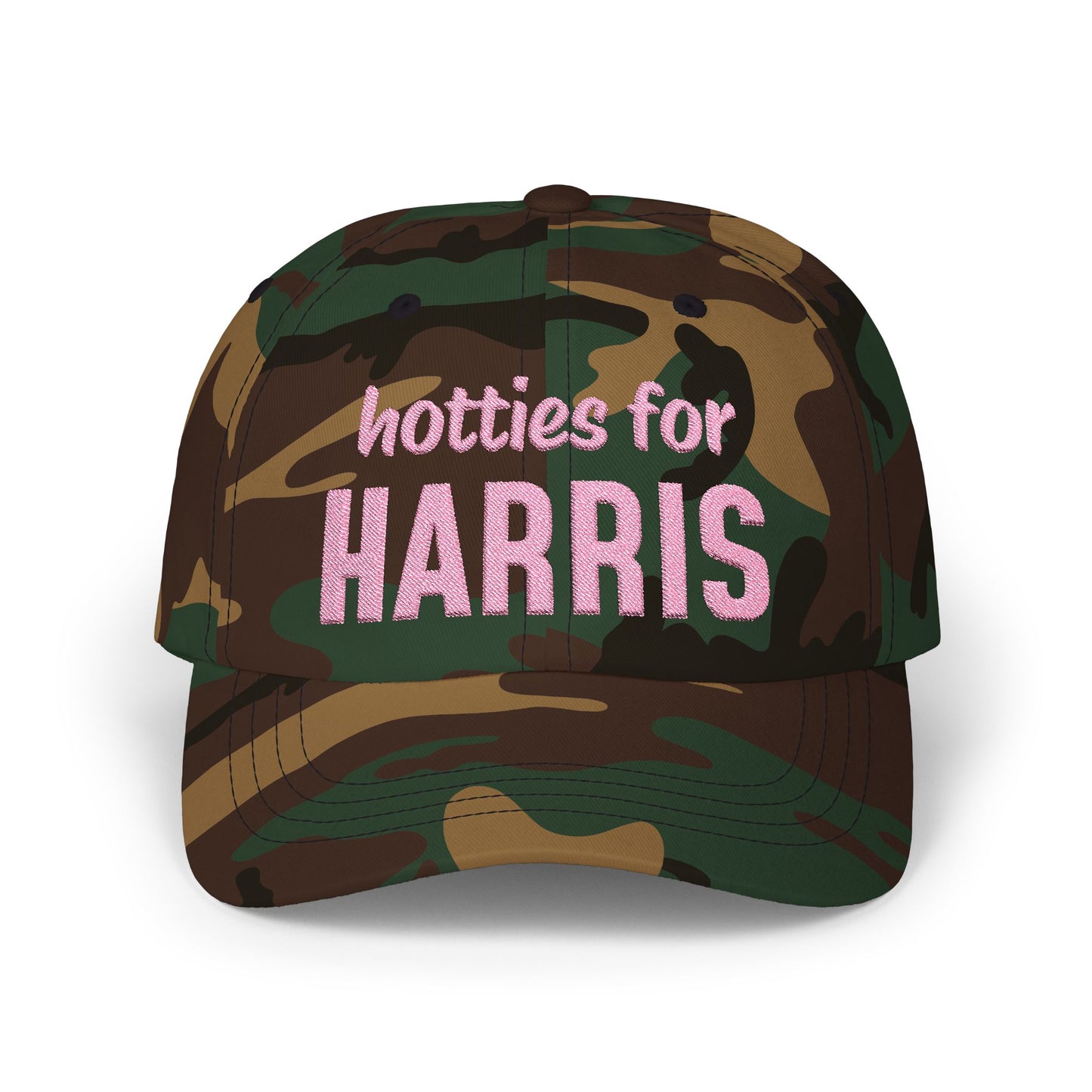 Hotties for Harris Embroidered Cap (pink text)