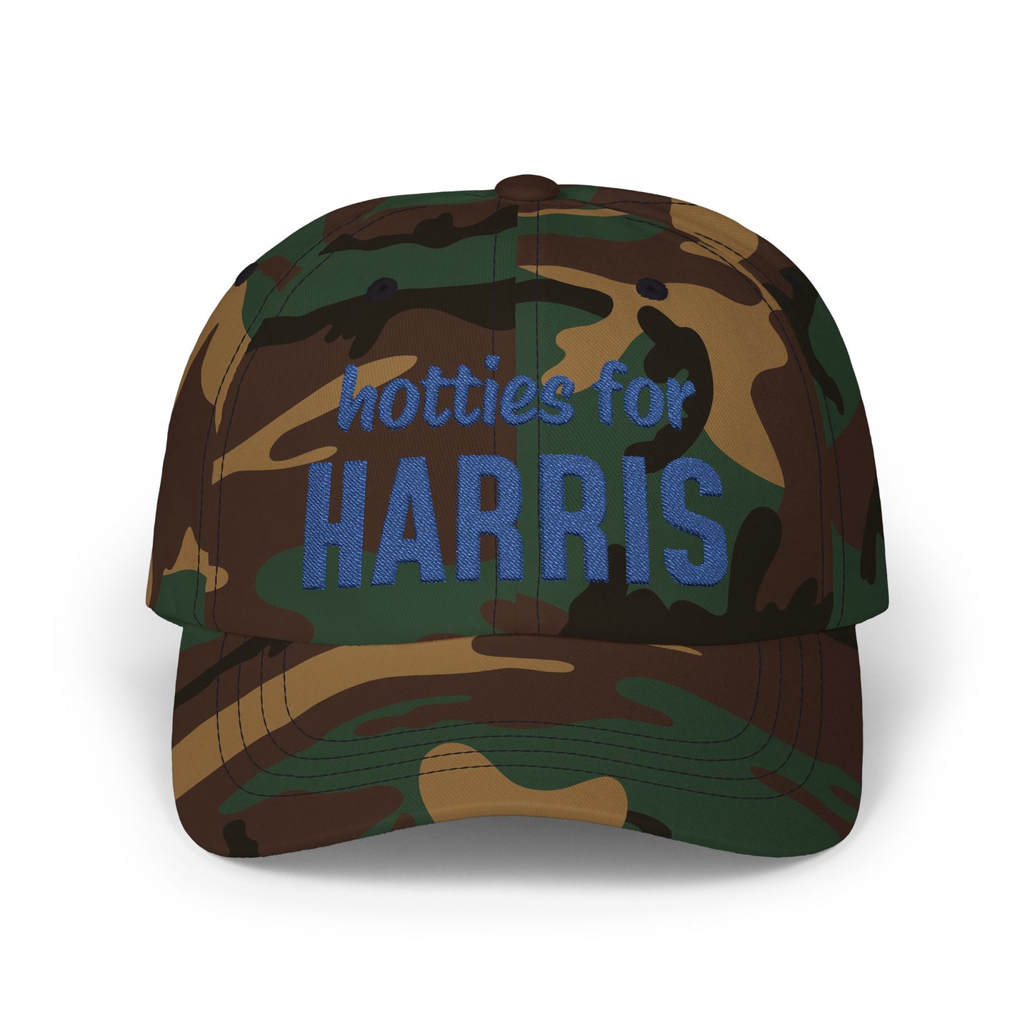 Hotties for Harris Embroidered Cap (blue text)