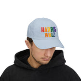 Harris-Walz Embroidered Cap (rainbow text)