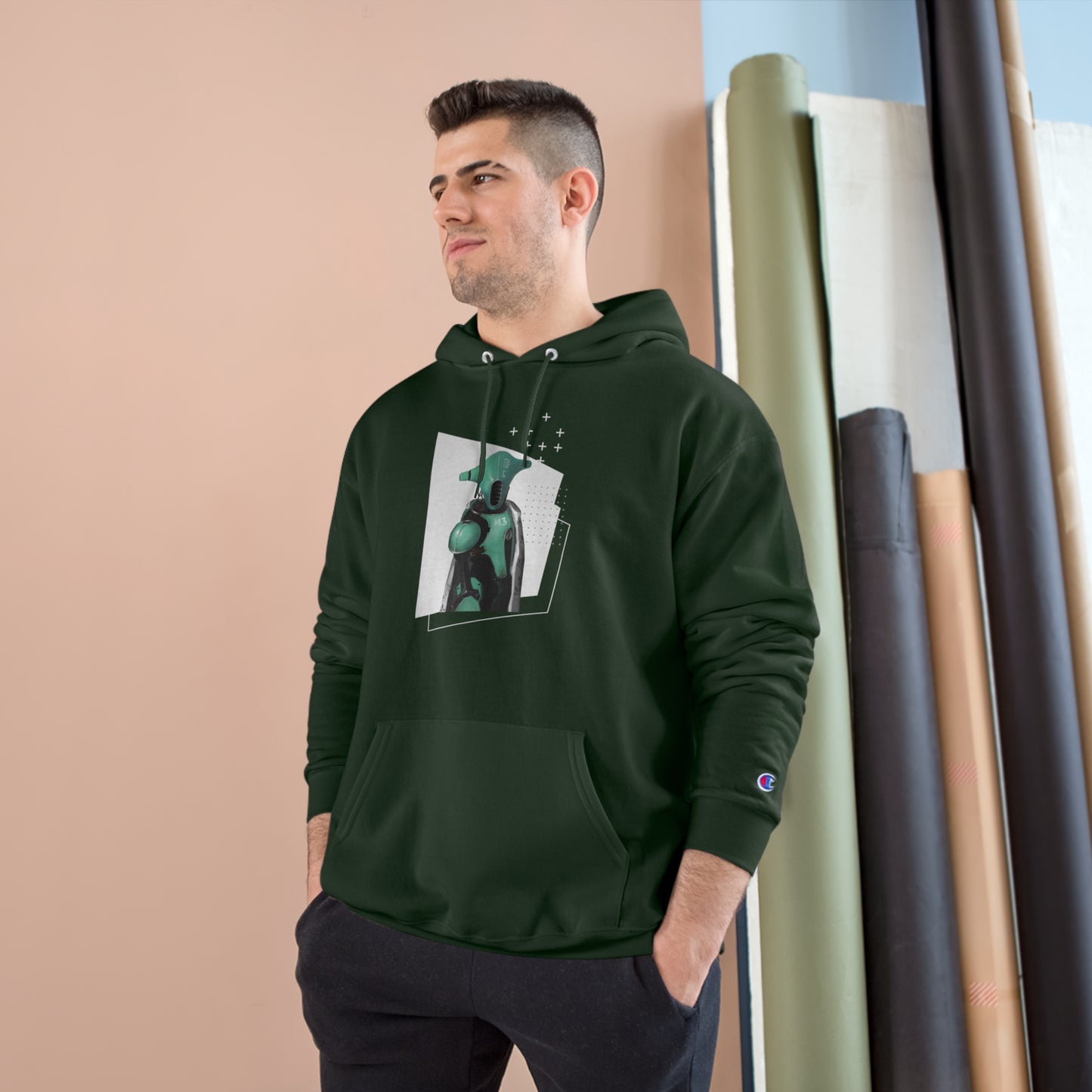 "The Teal One" Champion Hoodie