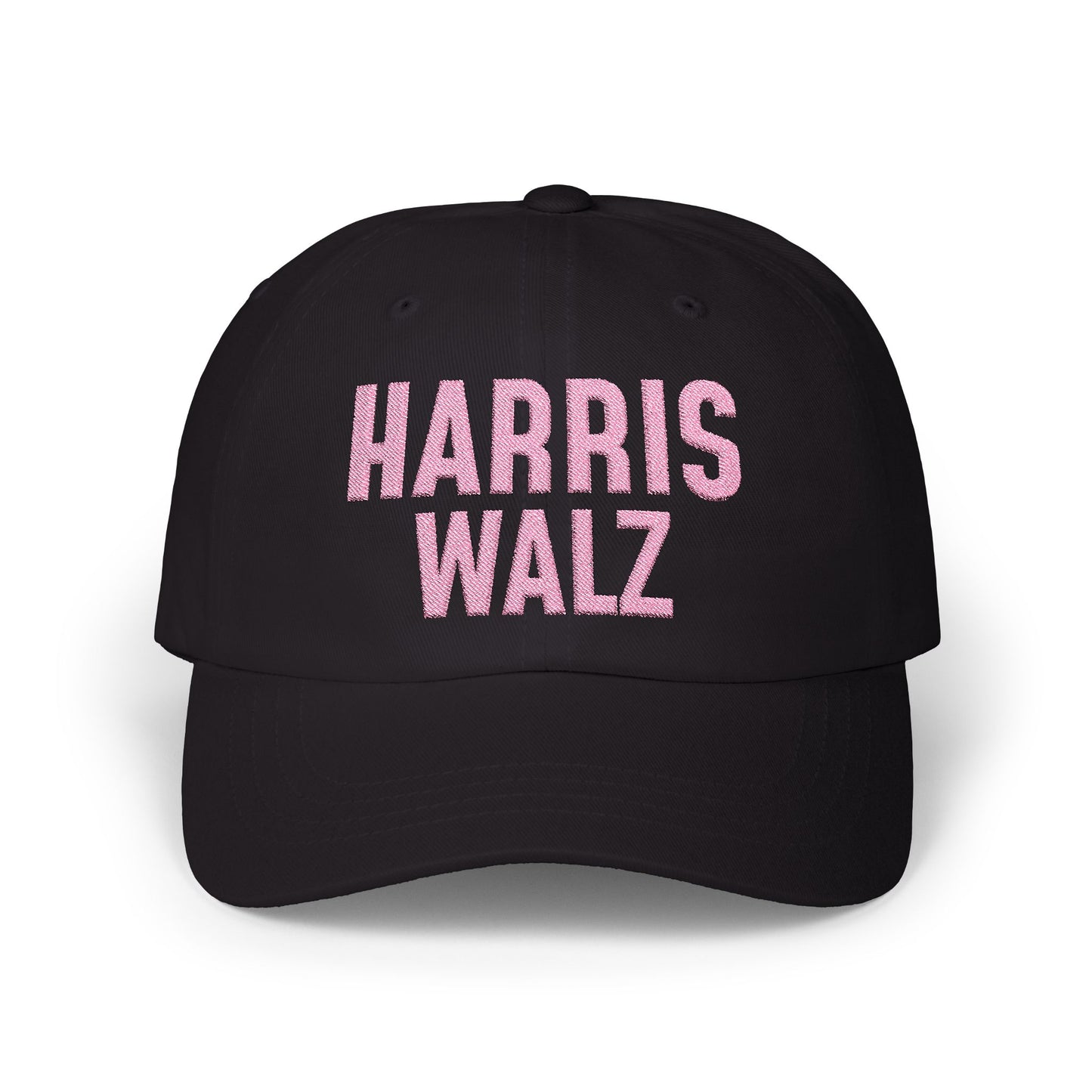 Harris-Walz Embroidered Cap (pink text)