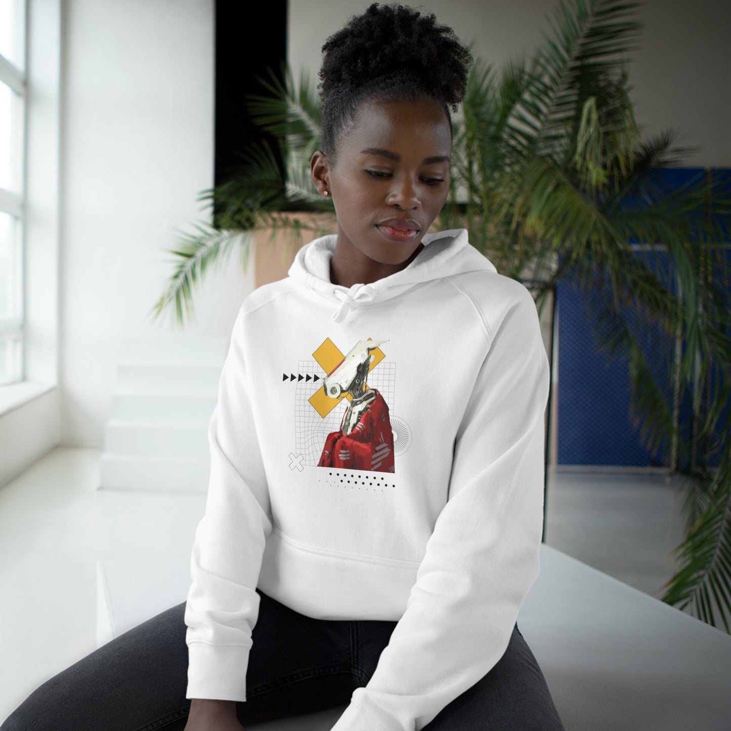 "Robot in Red" Unisex Supply Hoodie