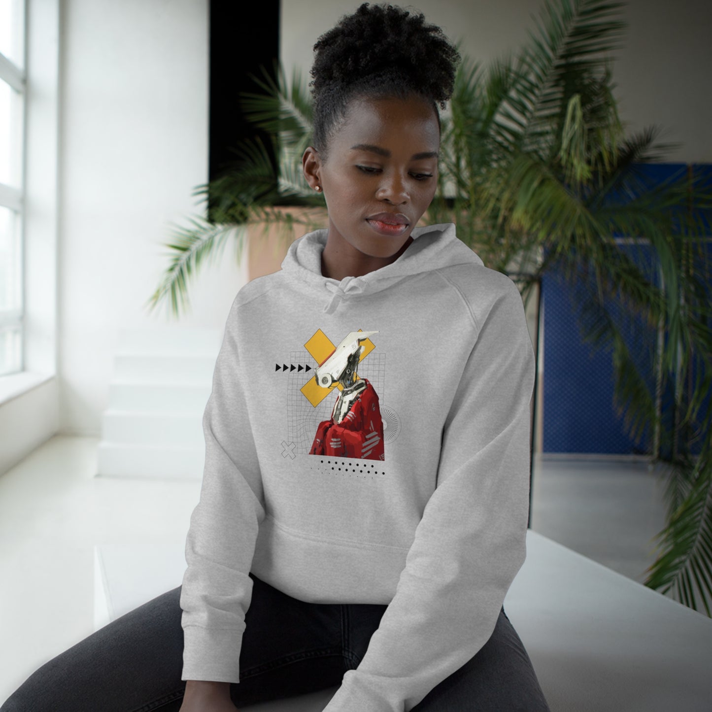 "Robot in Red" Unisex Supply Hoodie