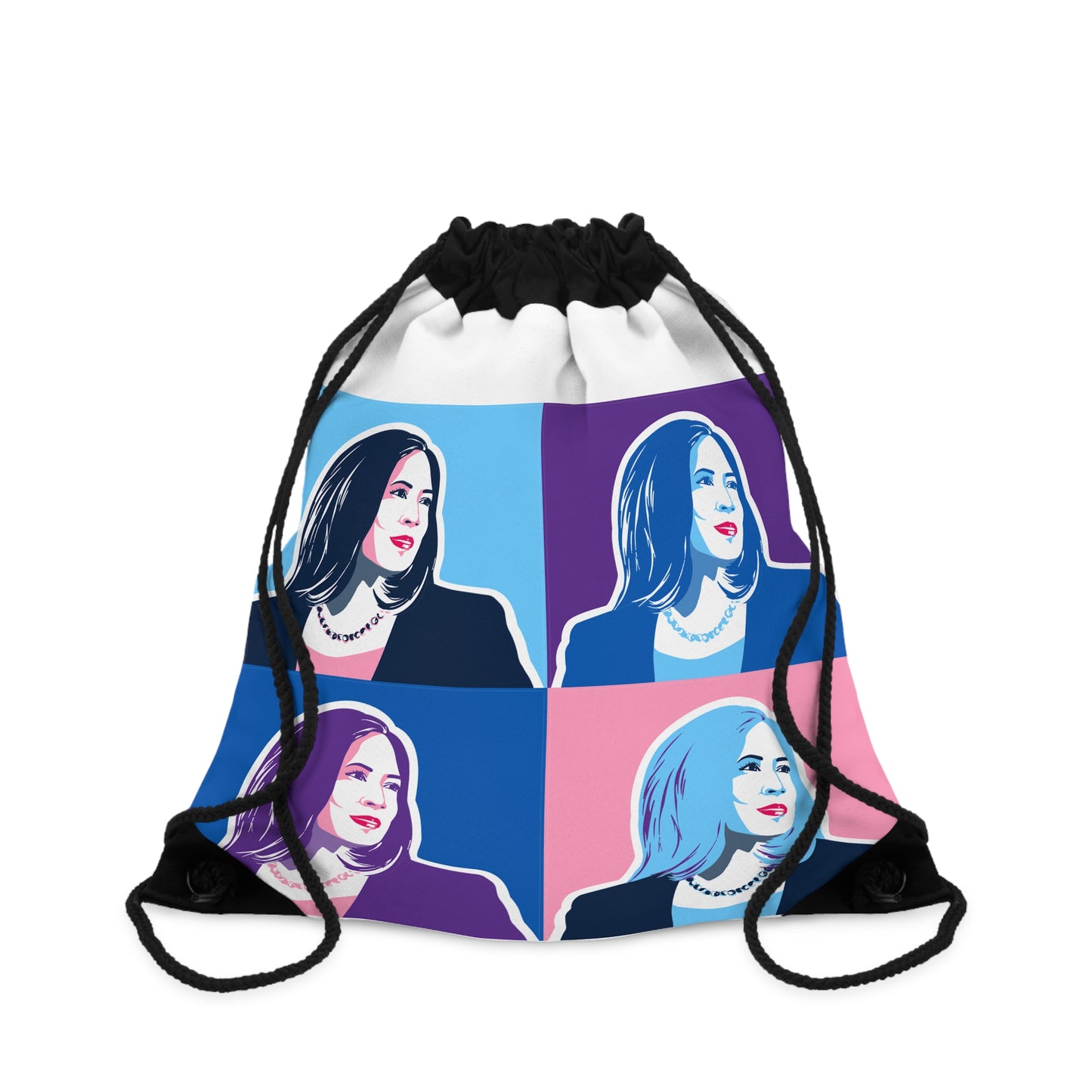 Pop Art Kamala Drawstring Bag