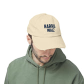 Harris-Walz Distressed Cap (navy text)