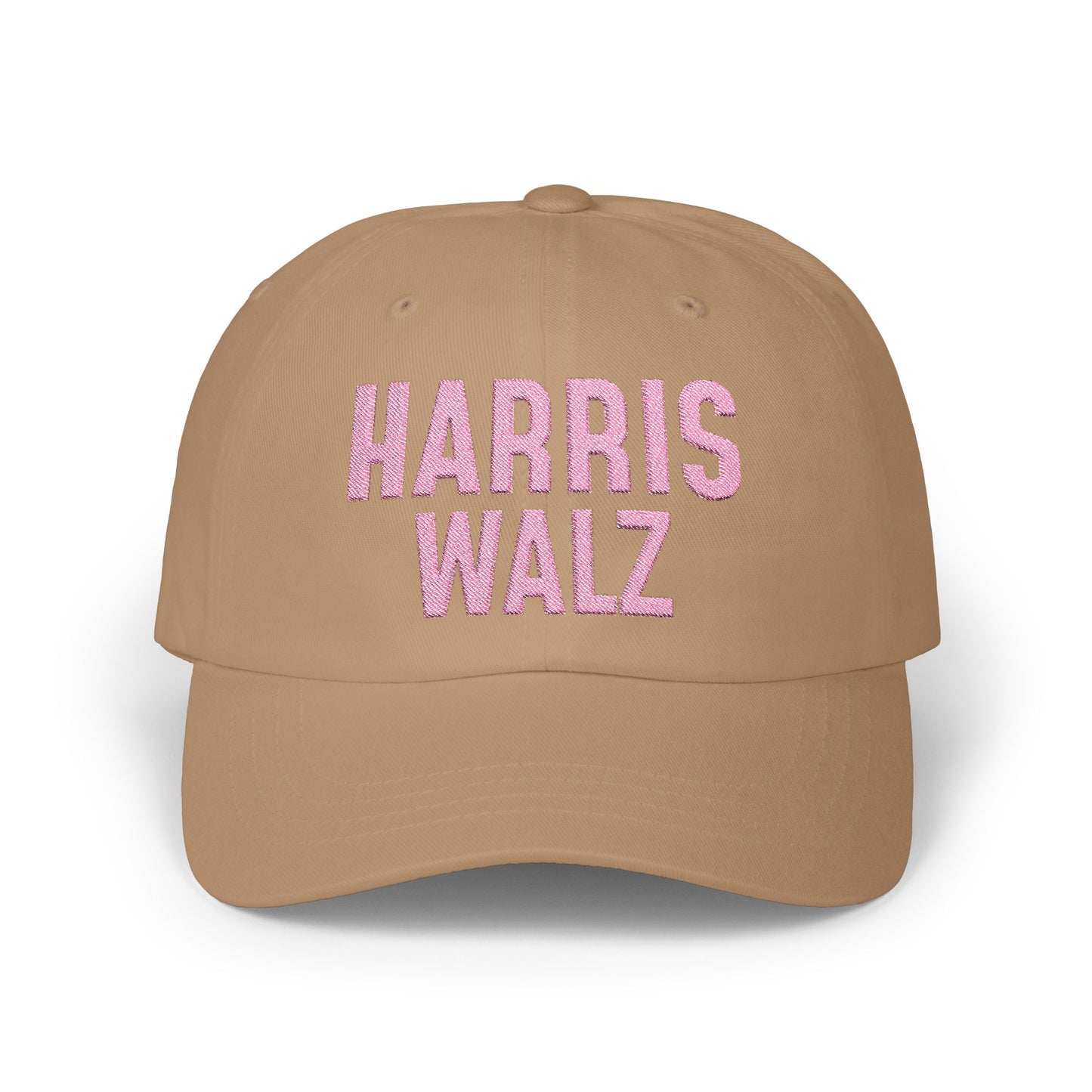 Harris-Walz Embroidered Cap (pink text)