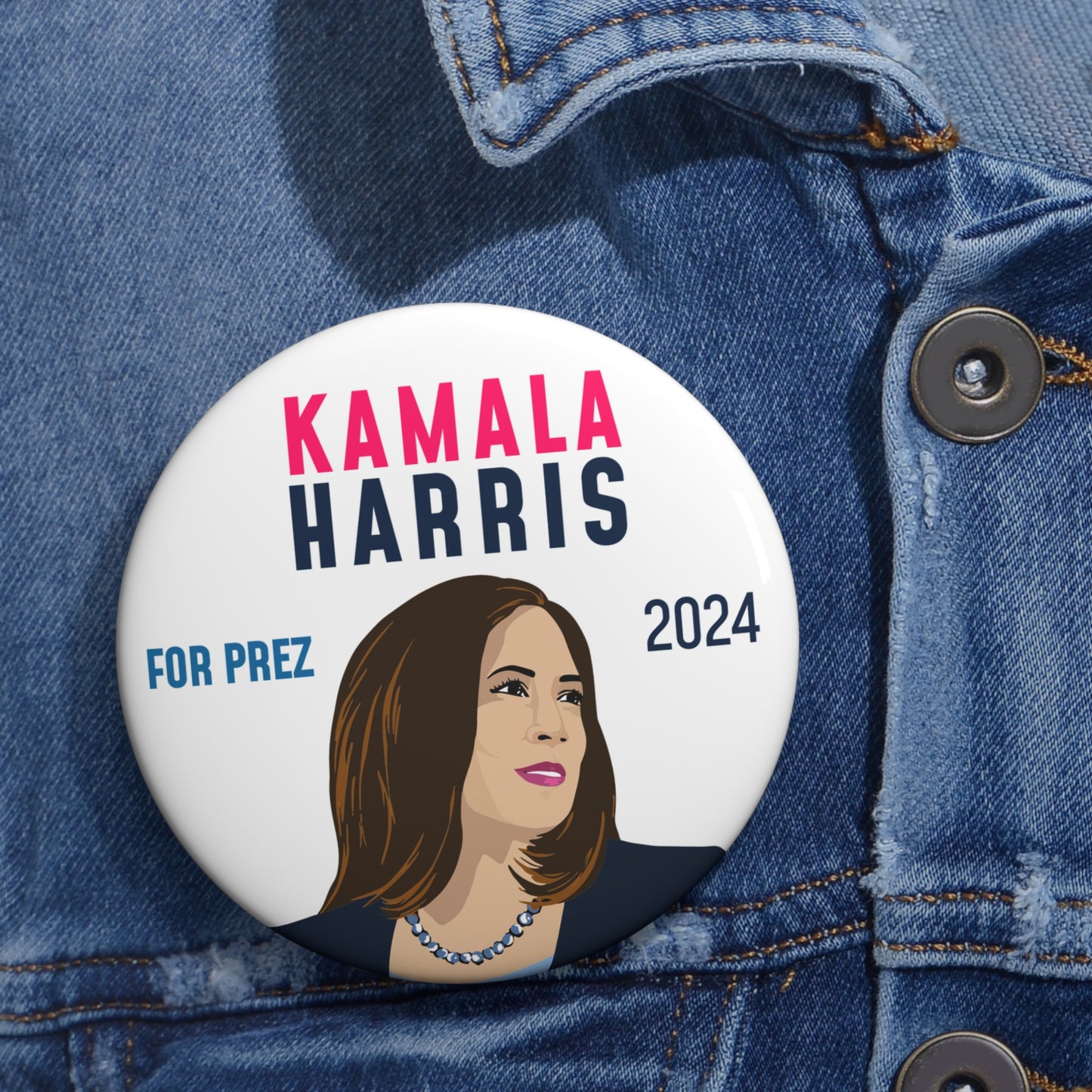 KH for Prez Pin (illustrated)