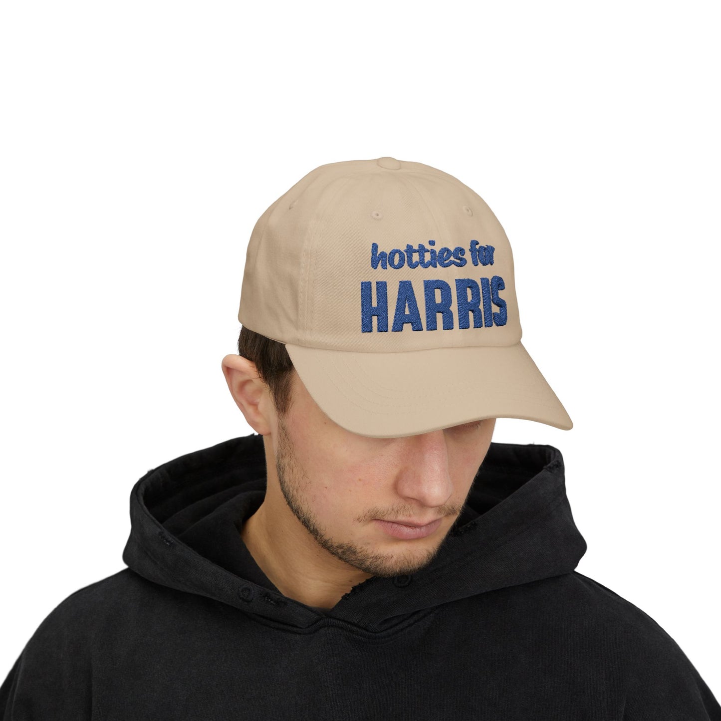 Hotties for Harris Embroidered Cap (blue text)