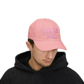 Harris-Walz Embroidered Cap (pink text)