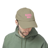 Harris-Walz Distressed Cap (pink text)