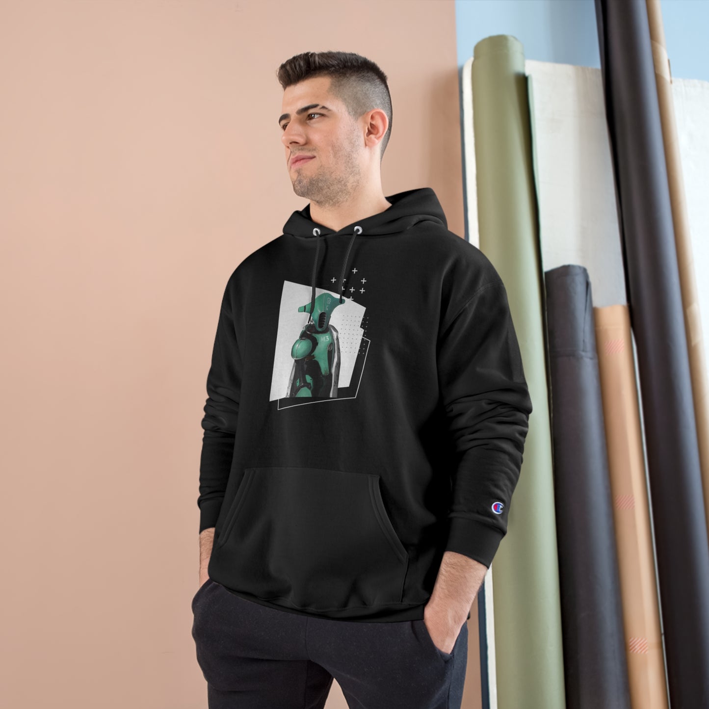 "The Teal One" Champion Hoodie