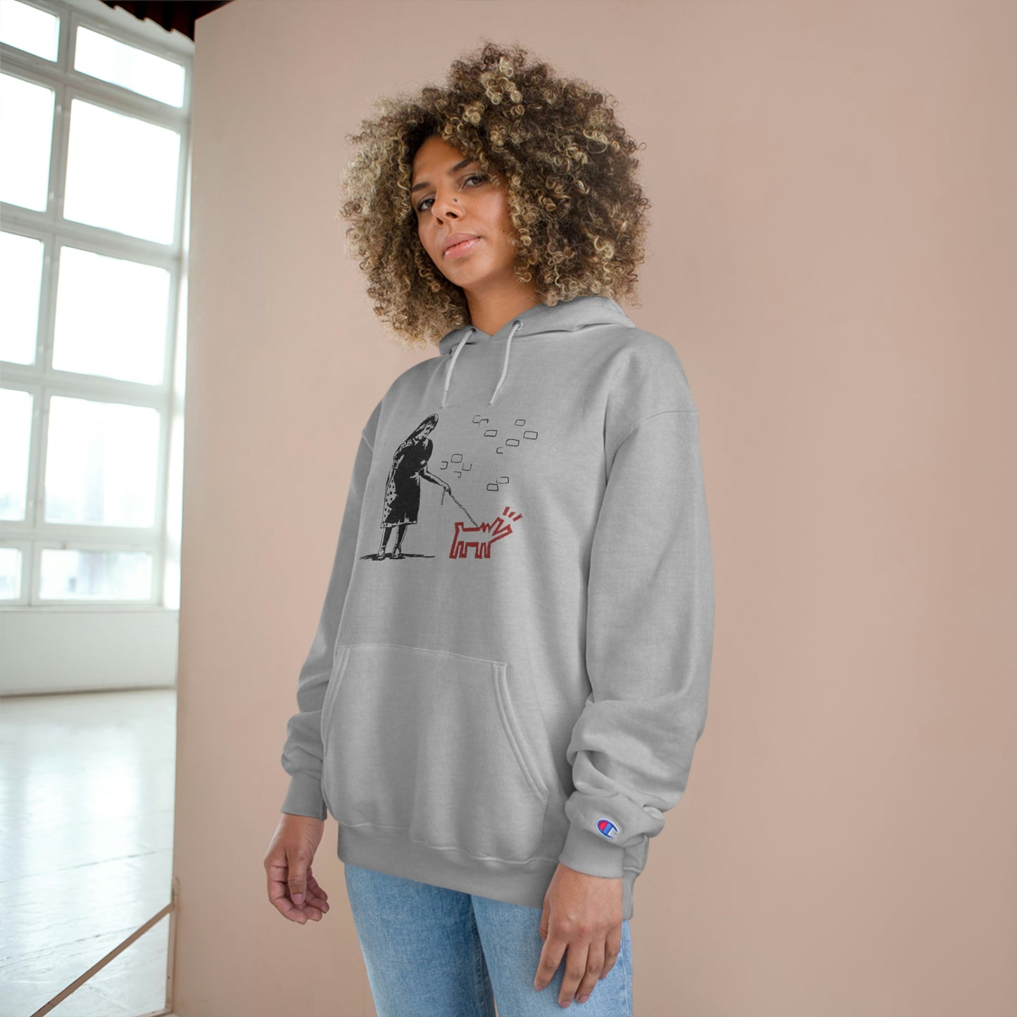 "A Girl and Her Dog" Champion Hoodie